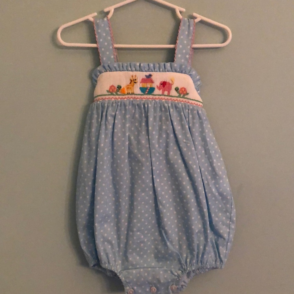 Petit BeBe girls 9 mos romper